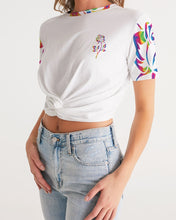 Load image into Gallery viewer, LIMITED EDITION* Pride Rose 2021 Women&#39;s Twist-Front Cropped Tee
