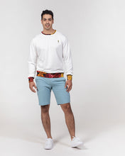 Load image into Gallery viewer, Fall Roses White Men&#39;s Classic French Terry Crewneck Pullover
