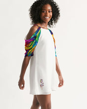 Load image into Gallery viewer, Special Edition* Tie Dye Pride 2021 Women&#39;s Open Shoulder A-Line Dress
