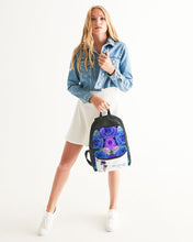 Load image into Gallery viewer, Bloomin&#39; Blues Small Canvas Backpack
