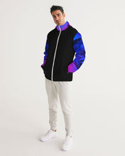 Load image into Gallery viewer, Blue&amp;Purple Rose Men&#39;s Windbreaker
