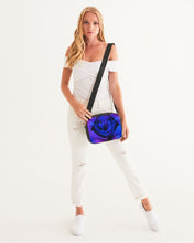 Load image into Gallery viewer, Blue&amp;Purple Rose Crossbody Bag
