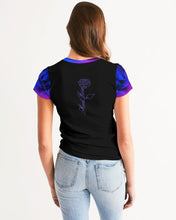 Load image into Gallery viewer, Blue&amp;Purple Rose Women&#39;s Tee
