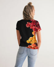 Load image into Gallery viewer, Fall Roses-Black Women&#39;s V-Neck Tee
