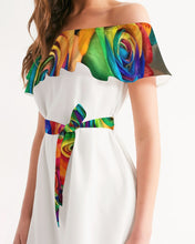 Load image into Gallery viewer, Special Edition* Tie Dye Pride 2021 Women&#39;s Off-Shoulder Dress
