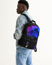 Load image into Gallery viewer, Blue and Purple Rose Small Canvas Backpack
