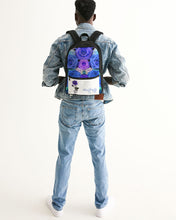 Load image into Gallery viewer, Bloomin&#39; Blues Small Canvas Backpack
