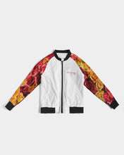 Load image into Gallery viewer, Fall Roses White Women&#39;s Bomber Jacket
