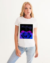 Load image into Gallery viewer, Blue&amp;Purple Rose Women&#39;s Graphic Tee
