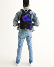 Load image into Gallery viewer, Blue and Purple Rose Small Canvas Backpack
