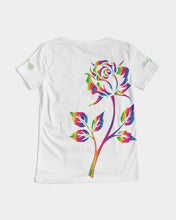 Load image into Gallery viewer, LIMITED EDITION* Pride Rose 2021 Women&#39;s V-Neck Tee
