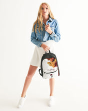 Load image into Gallery viewer, Fall Roses White Small Canvas Backpack
