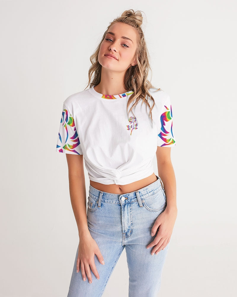 LIMITED EDITION* Pride Rose 2021 Women's Twist-Front Cropped Tee