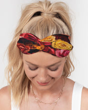 Load image into Gallery viewer, Fall Roses White Twist Knot Headband Set
