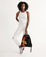 Load image into Gallery viewer, Fall Roses Canvas Drawstring Bag
