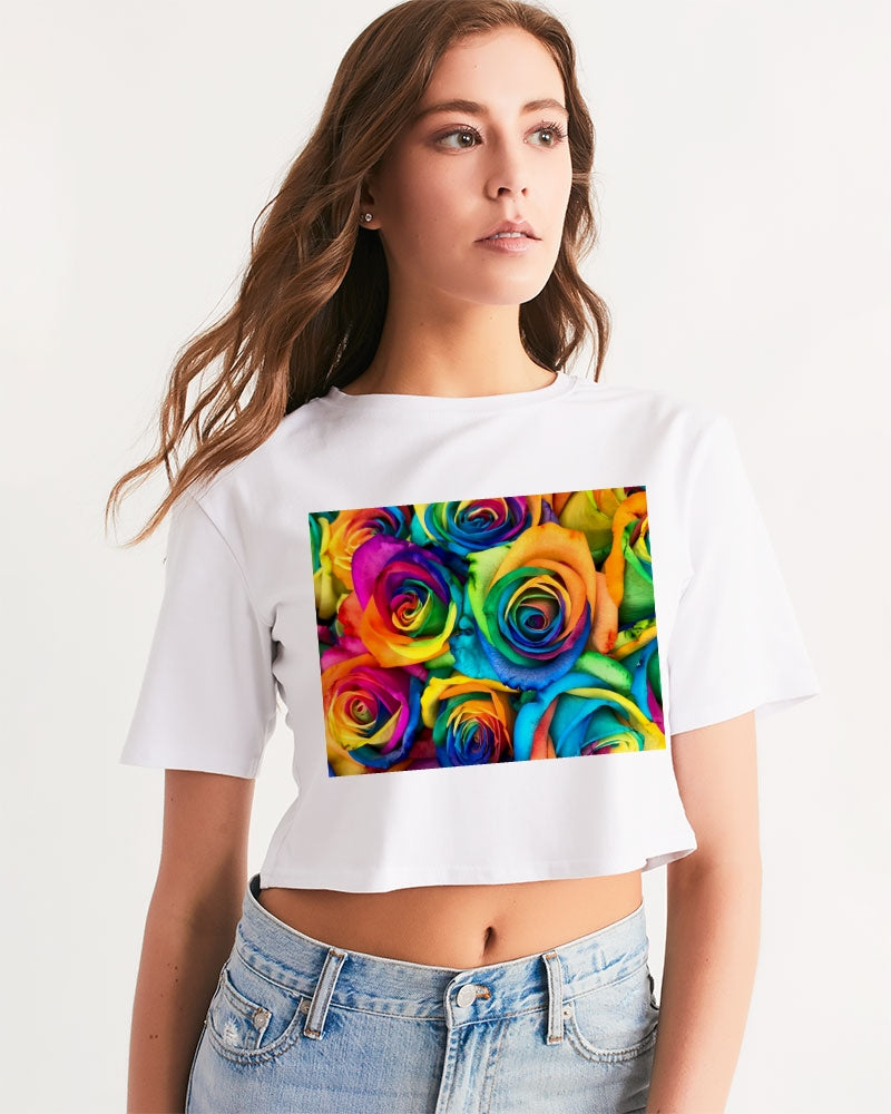 Special Edition* Tie Dye Pride 2021 Women's Cropped Tee