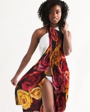 Load image into Gallery viewer, Fall Roses White Swim Cover Up
