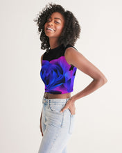 Load image into Gallery viewer, Blue&amp;Purple Rose Women&#39;s Twist-Front Tank
