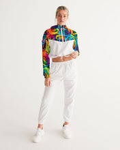 Load image into Gallery viewer, Special Edition* Tie Dye Pride 2021 Women&#39;s Cropped Windbreaker
