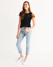 Load image into Gallery viewer, Fall Roses-Black Women&#39;s Tee
