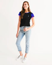 Load image into Gallery viewer, Blue&amp;Purple Rose Women&#39;s Tee
