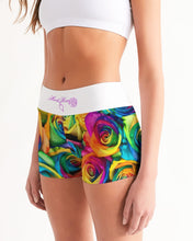 Load image into Gallery viewer, Special Edition* Tie Dye Pride 2021 Women&#39;s Mid-Rise Yoga Shorts
