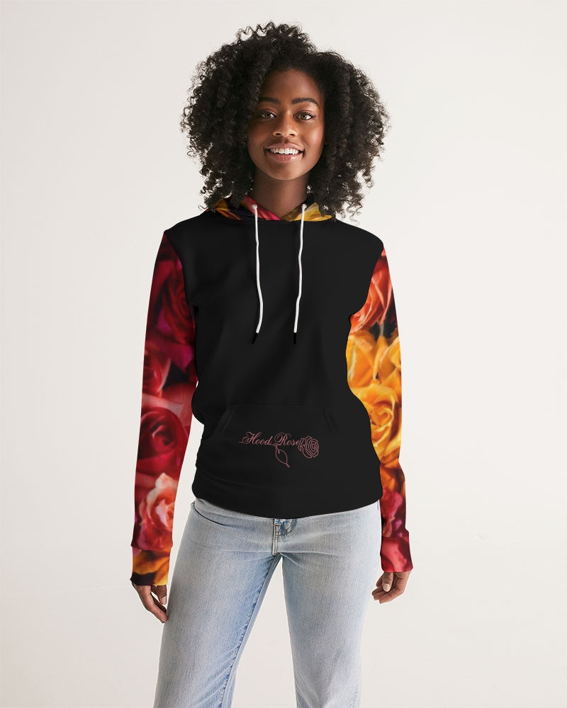Fall Roses-Black Women's Hoodie