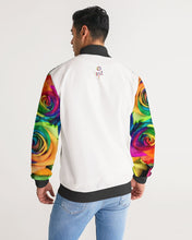 Load image into Gallery viewer, Special Edition* Tie Dye Pride 2021 Men&#39;s Stripe-Sleeve Track Jacket
