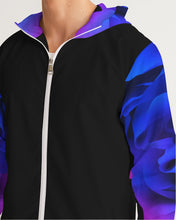 Load image into Gallery viewer, Blue&amp;Purple Rose Men&#39;s Windbreaker
