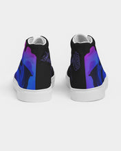 Load image into Gallery viewer, Blue&amp;Purple Rose Women&#39;s Hightop Canvas Shoe
