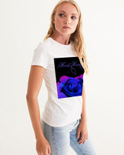 Load image into Gallery viewer, Blue&amp;Purple Rose Women&#39;s Graphic Tee

