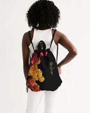 Load image into Gallery viewer, Fall Roses Canvas Drawstring Bag
