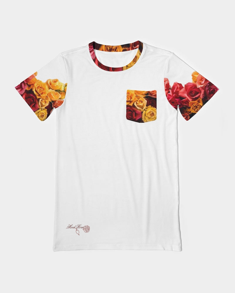 Fall Roses White Men's Everyday Pocket Tee