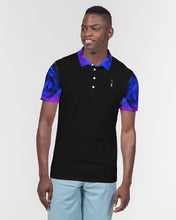 Load image into Gallery viewer, Blue&amp;Purple Rose Men&#39;s Slim Fit Short Sleeve Polo
