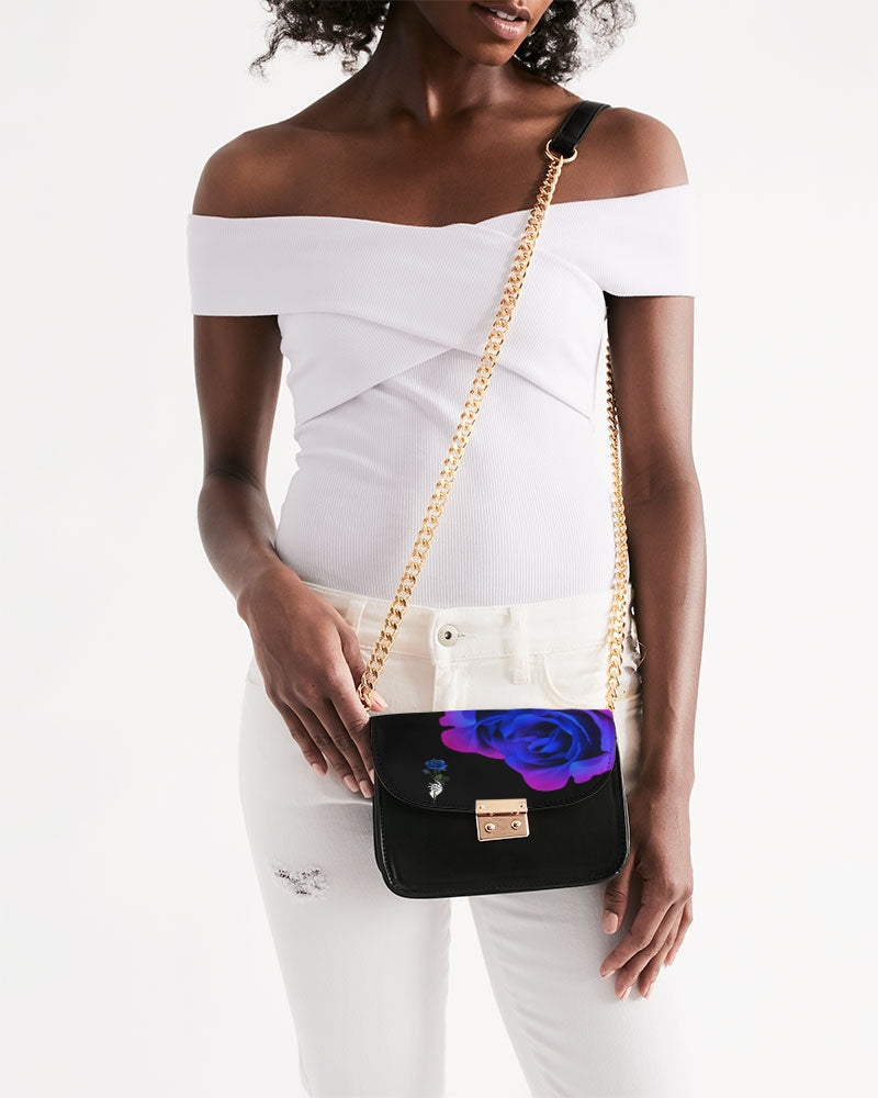 Blue&Purple Rose Small Shoulder Bag