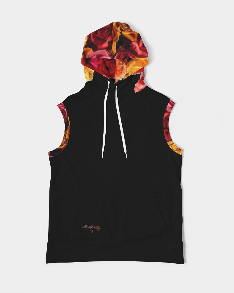 Fall Roses-Black Men's Premium Heavyweight Sleeveless Hoodie