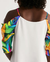 Load image into Gallery viewer, Special Edition* Tie Dye Pride 2021 Women&#39;s Open Shoulder A-Line Dress
