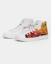Load image into Gallery viewer, Fall Roses White Women&#39;s Hightop Canvas Shoe
