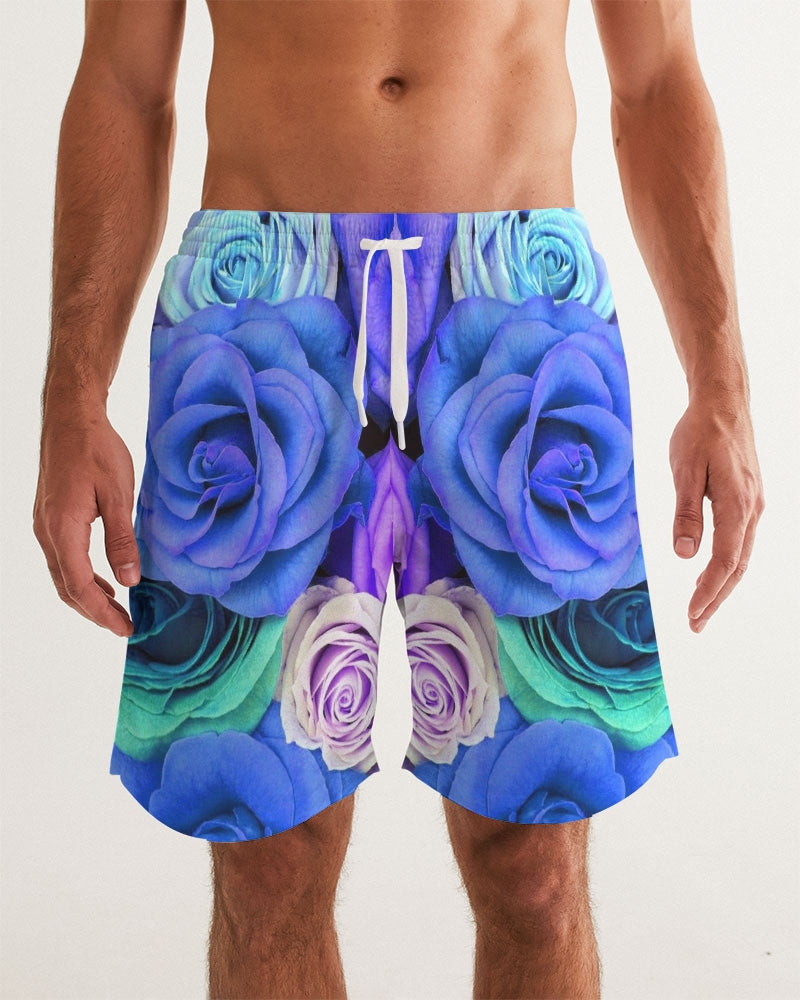 Blooming in Blue Men's Swim Trunk