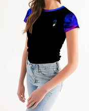 Load image into Gallery viewer, Blue&amp;Purple Rose Women&#39;s Tee
